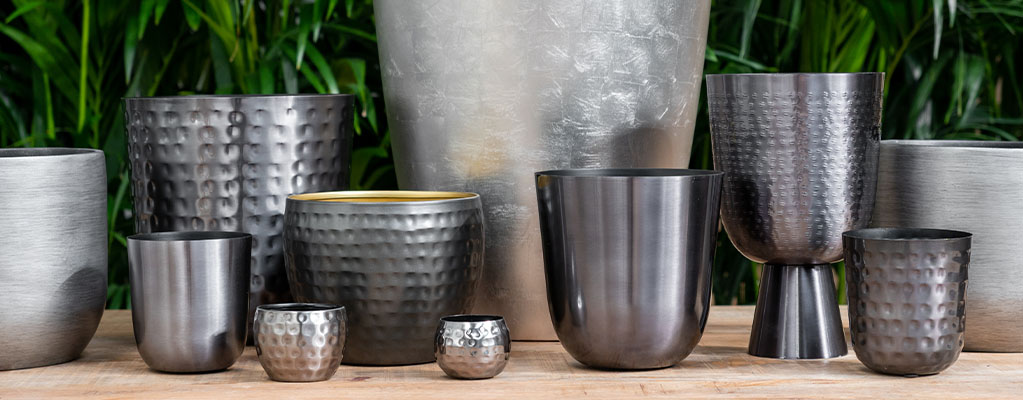 Pots de fleurs en argent Pots de fleurs en argent