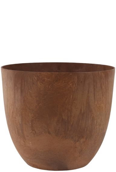 Artstone bola pot de fleurs brun 2