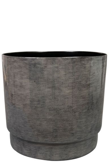 Pot de fleurs rens metal gris 4