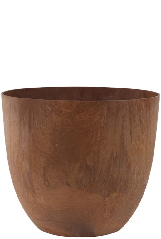 Artstone bola pot de fleurs brun 2
