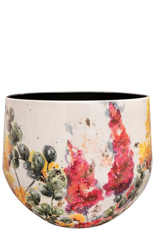 Lammie floral white bloempot 2