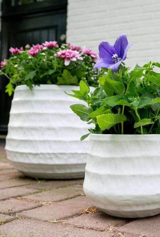 Petra wit bloempot binnen en buiten 2