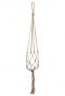 Pendentif pot de fleurs macram marron 1